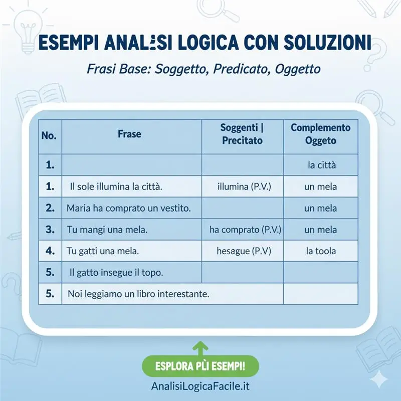 Esempi Analisi Logica